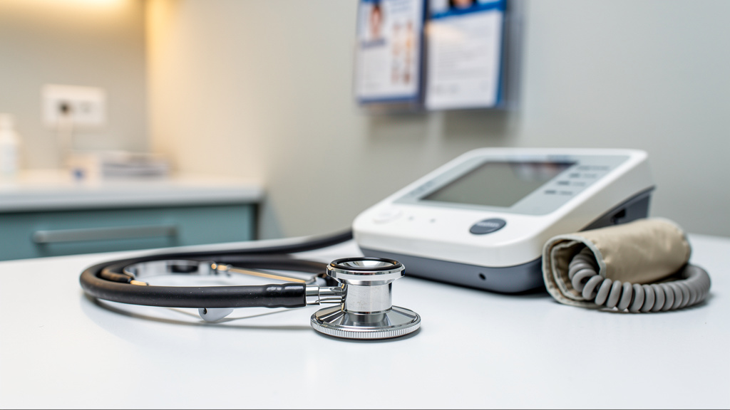 Modern medical examination room with diagnostic equipment