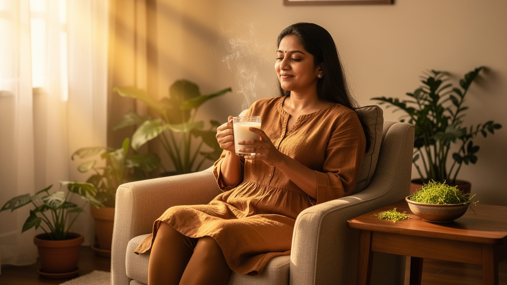 घर पर गुनगुना दूध और सौंफ का उपयोग